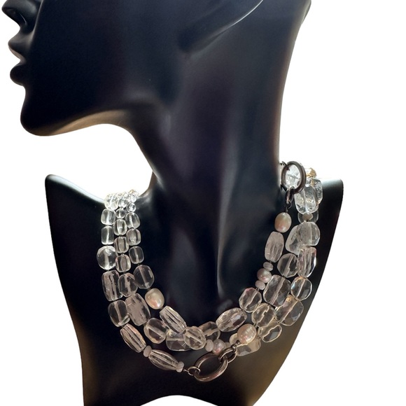 Silpada Jewelry - Silpada White Heat Quartz Pearls and Sterling Silver Necklace